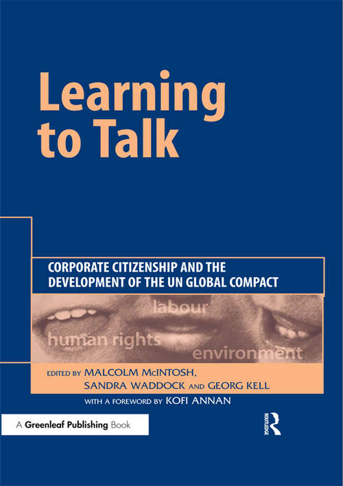 Book cover of Learning To Talk: Corporate Citizenship and the Development of the UN Global Compact