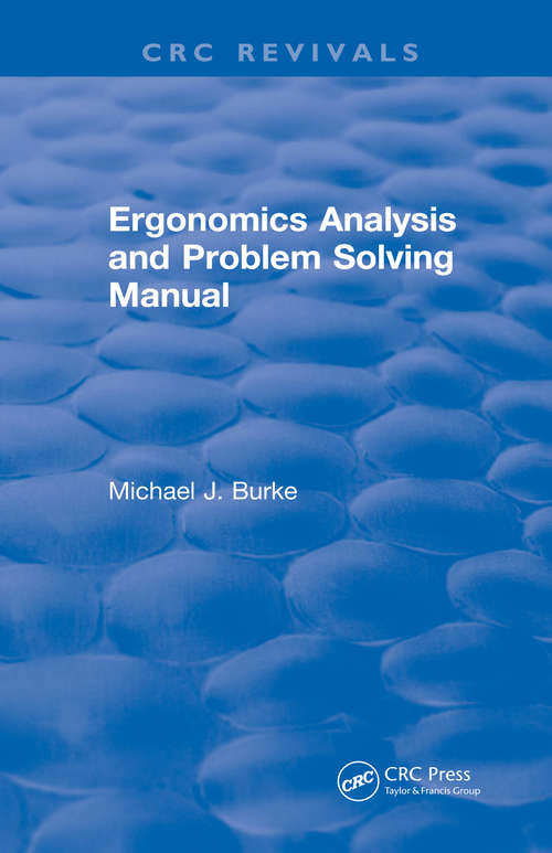 Book cover of Ergonomics Analysis and Problem Solving Manual