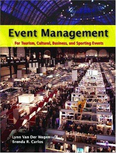Book cover of Event Management for Tourism, Cultural, Business, and Sporting Events