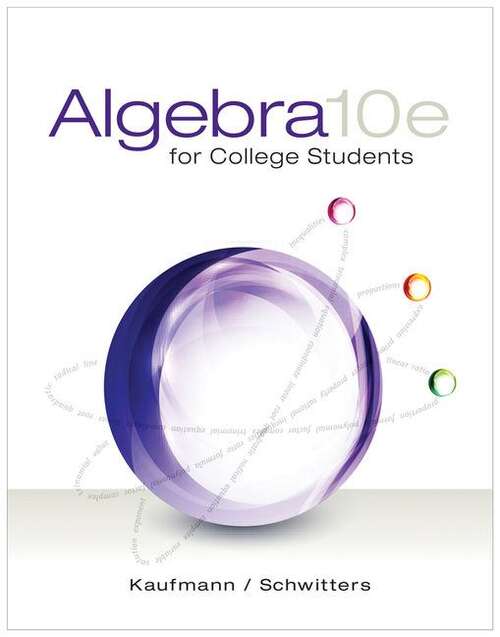 Book cover of Algebra for College Students (Tenth Edition)