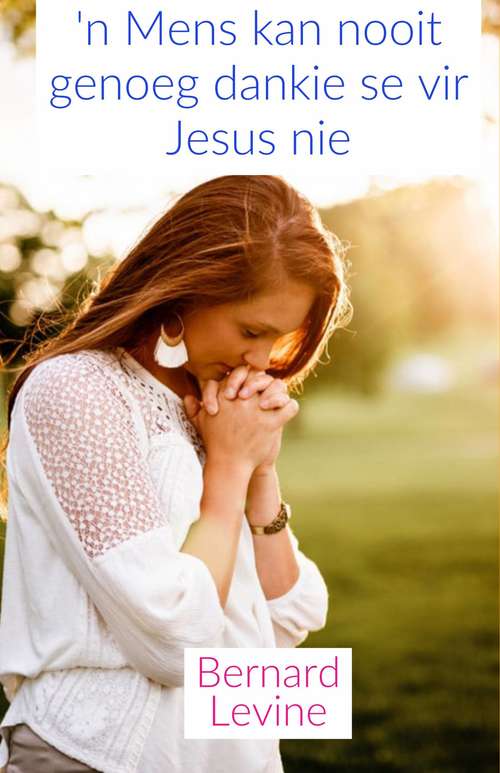 Book cover of 'n Mens kan nooit genoeg dankie se vir Jesus nie