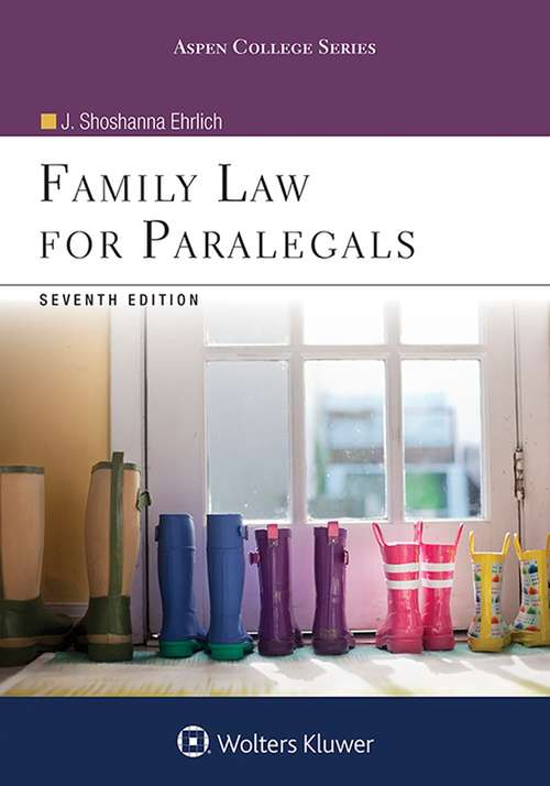 Book cover of Family Law For Paralegals (Seventh Edition) (Aspen College)