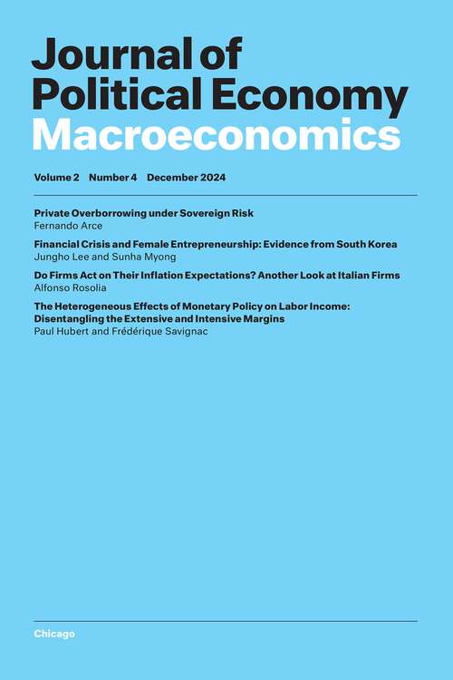 Book cover of Journal of Political Economy Macroeconomics, volume 2 number 4 (December 2024)