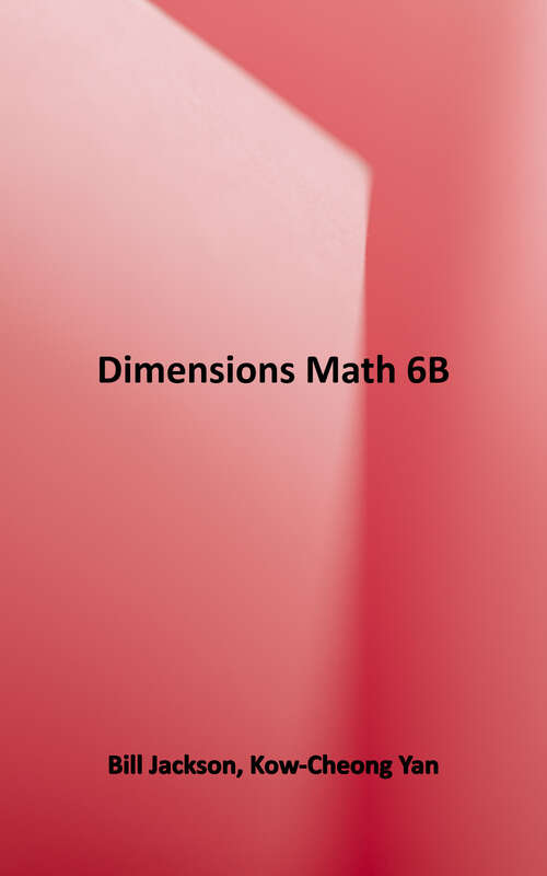 Book cover of Dimensions Math 6B