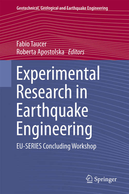 Book cover of Experimental Research in Earthquake Engineering