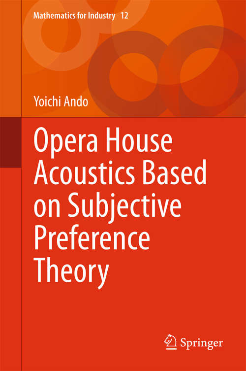 Book cover of Opera House Acoustics Based on Subjective Preference Theory