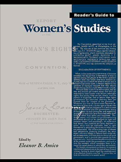 Book cover of Reader's Guide to Women's Studies