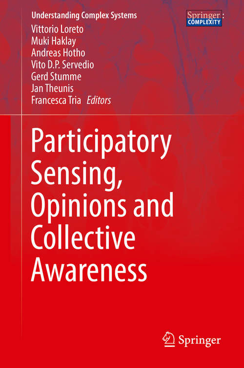 Book cover of Participatory Sensing, Opinions and Collective Awareness