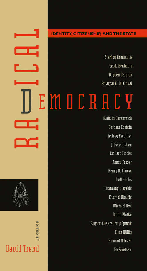 Book cover of Radical Democracy: Identity, Citizenship and the State