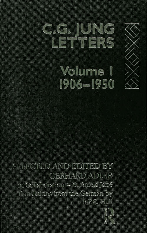 Book cover of Letters of C. G. Jung: Volume I, 1906-1950