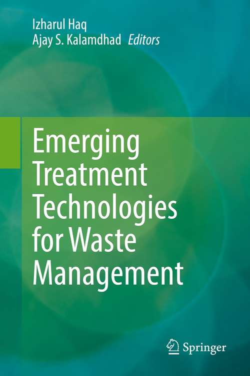 Book cover of Emerging Treatment Technologies for Waste Management (1st ed. 2021)