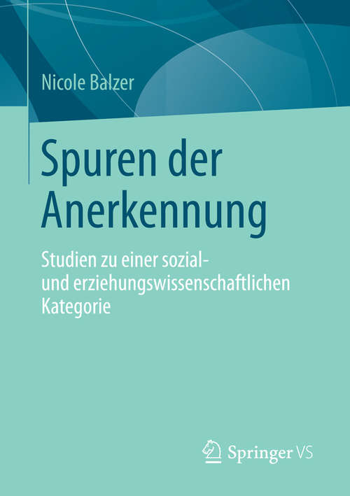 Book cover of Spuren der Anerkennung