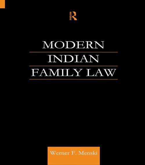 Book cover of Modern Indian Family Law