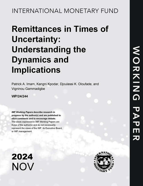 Book cover of Remittances in Times of Uncertainty: Understanding the Dynamics and Implications