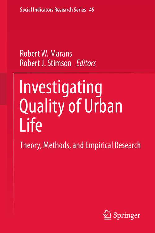 Book cover of Investigating Quality of Urban Life