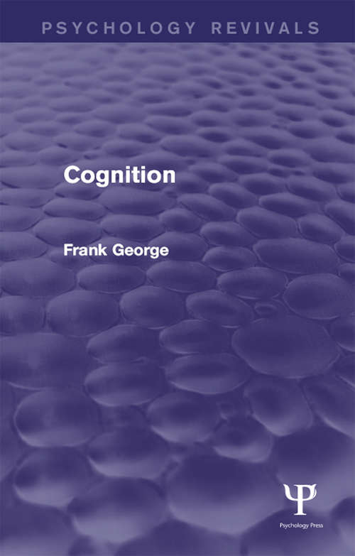 Book cover of Cognition (Psychology Revivals)