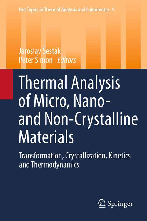 Book cover of Thermal analysis of Micro, Nano- and Non-Crystalline Materials