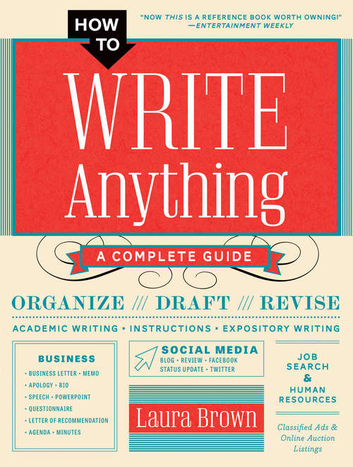 Book cover of How to Write Anything: A Complete Guide