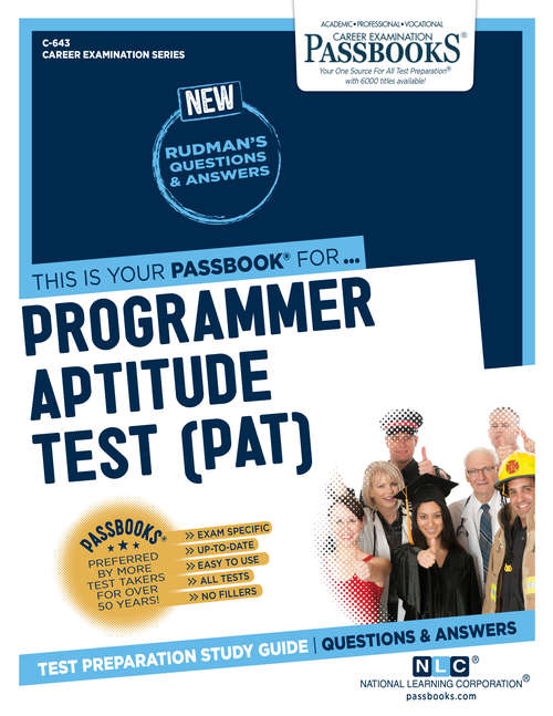 Book cover of Programmer Aptitude Test (PAT): Passbooks Study Guide (Career Examination Series: C-643)