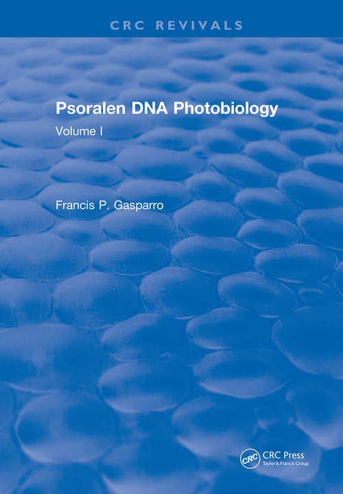 Book cover of Psoralen Dna Photobiology: Volume I