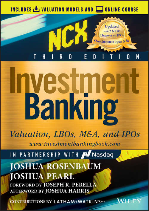 Book cover of Investment Banking: Valuation, LBOs, M&A, and IPOs (3) (Wiley Finance)