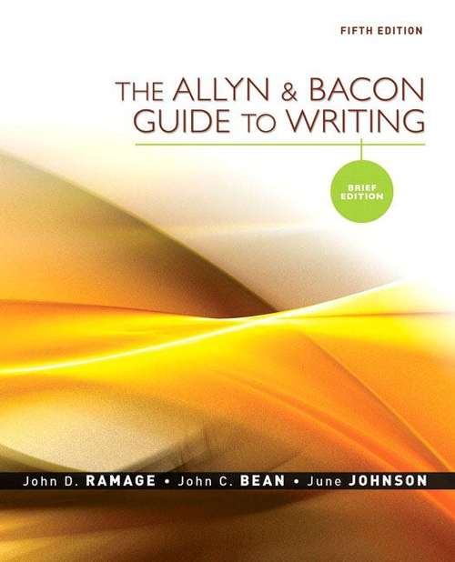 Book cover of The Allyn & Bacon Guide to Writing: Brief Edition (5th edition)