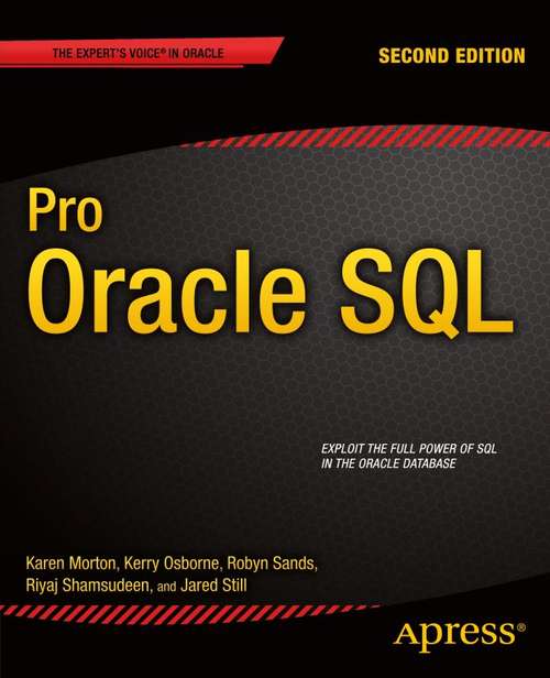 Book cover of Pro Oracle SQL