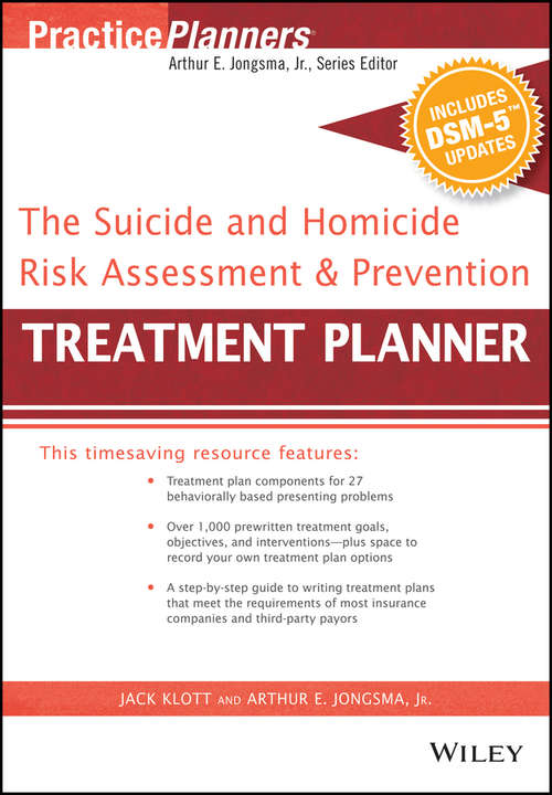 Book cover of The Suicide and Homicide Risk Assessment and Prevention Treatment Planner, with DSM-5 Updates (2) (PracticePlanners)