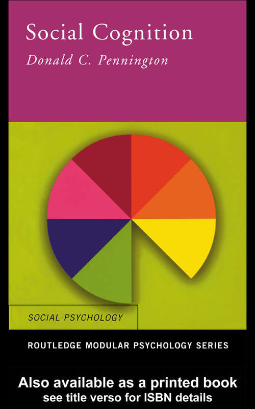 Book cover of Social Cognition (Routledge Modular Psychology)