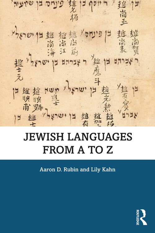 Book cover of Jewish Languages from A to Z