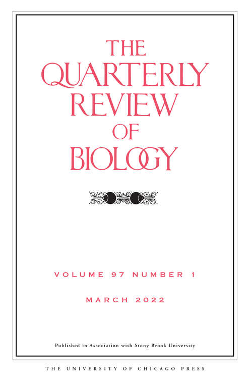 Book cover of The Quarterly Review of Biology, volume 97 number 1 (March 2022)