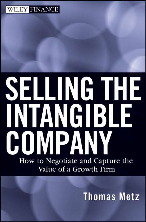 Book cover of Selling the Intangible Company