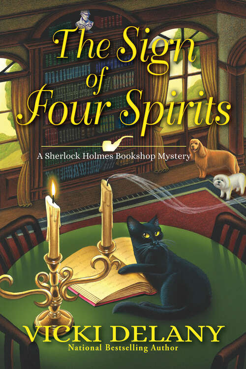 Book cover of The Sign of Four Spirits (A Sherlock Holmes Bookshop Mystery #9)