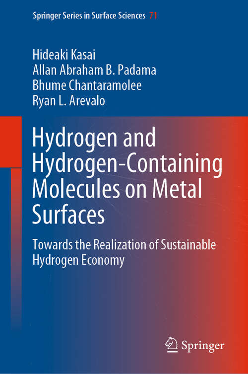 Book cover of Hydrogen and Hydrogen-Containing Molecules on Metal Surfaces: Towards the Realization of Sustainable Hydrogen Economy (1st ed. 2020) (Springer Series in Surface Sciences #71)