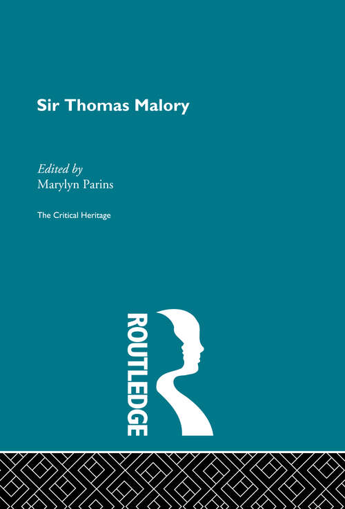 Book cover of Sir Thomas Malory: The Critical Heritage