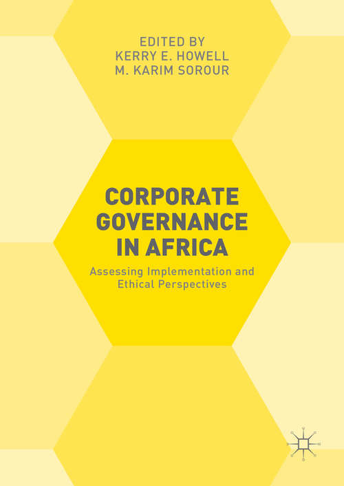 Book cover of Corporate Governance in Africa: Assessing Implementation and Ethical Perspectives