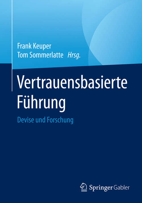 Book cover of Vertrauensbasierte Führung