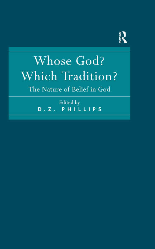 Book cover of Whose God? Which Tradition?: The Nature of Belief in God