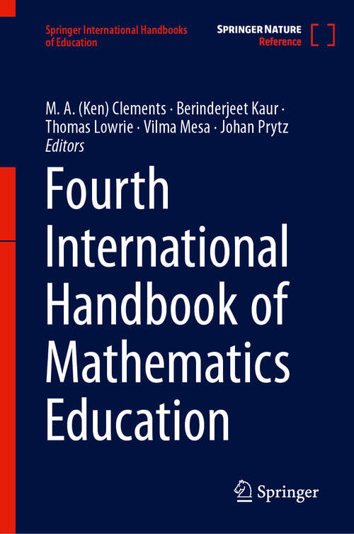 Book cover of Fourth International Handbook of Mathematics Education (Springer International Handbooks of Education)