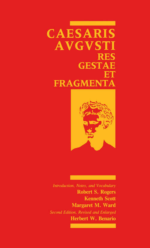 Book cover of Caesaris Augusti: Res Gestae et Fragmenta