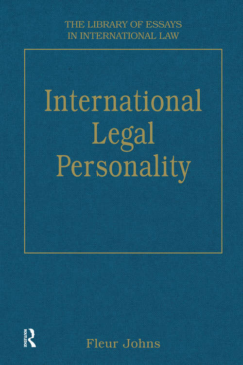 Book cover of International Legal Personality (The\library Of Essays In International Law Ser.)