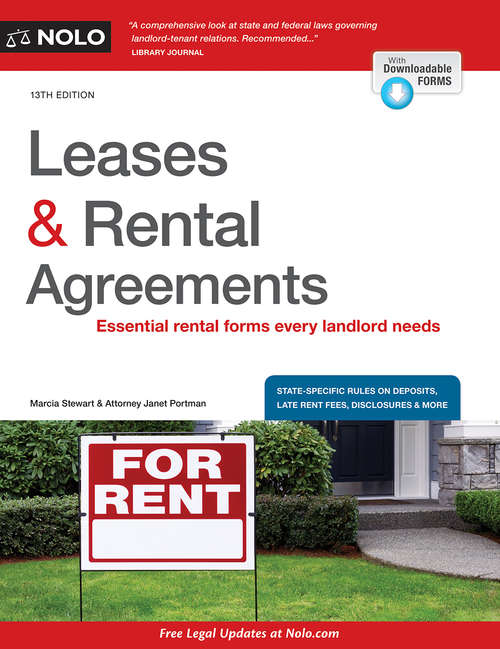 Book cover of Leases & Rental Agreements: Keep Your House or Walk Away With Money in Your Pocket (Thirteenth Edition)