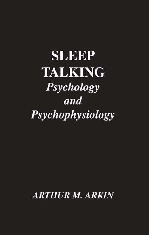 Book cover of Sleep Talking: Psychology and Psychophysiology