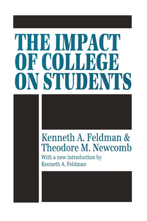 Book cover of The Impact of College on Students: Summary Tables (The\jossey-bass Series In Higher Education Ser.)