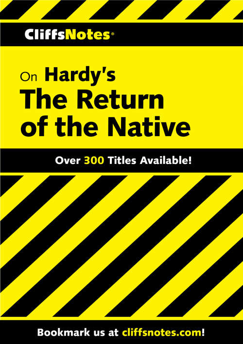 Book cover of CliffsNotes on Hardy's The Return of the Native (Cliffsnotes Ser.)