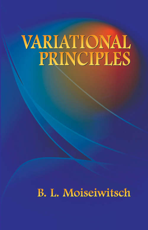 Book cover of Variational Principles (Dover Books on Mathematics)