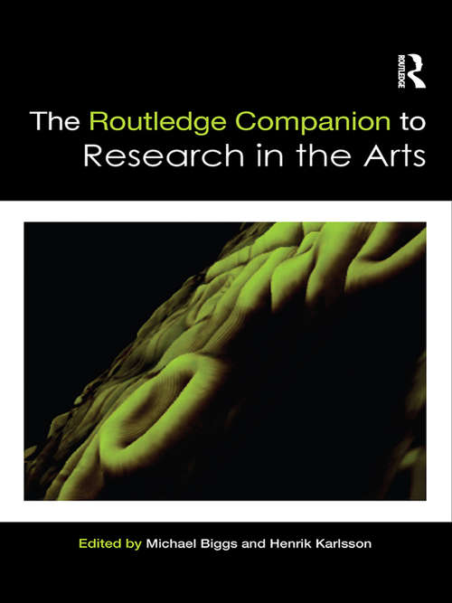 Book cover of The Routledge Companion to Research in the Arts (Routledge Art History and Visual Studies Companions)