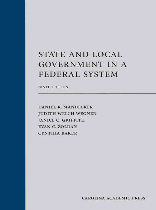 Book cover of State and Local Government in a Federal System (Ninth Edition)