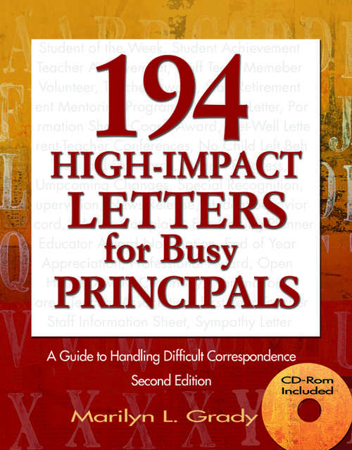 Book cover of 194 High-Impact Letters for Busy Principals: A Guide to Handling Difficult Correspondence