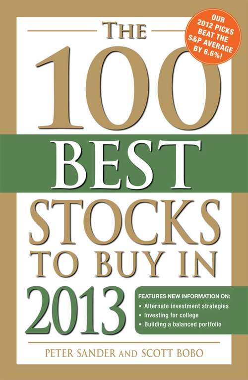 Book cover of The 100 Best Stocks to Buy in 2013